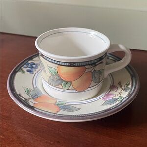 Mikasa Garden Harvest Flat Demitasse Cup & Saucer